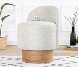 Atelier Del Sofa Barren Puf - Gris claro